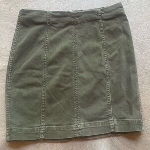 Free People Olive Mini Skirt
